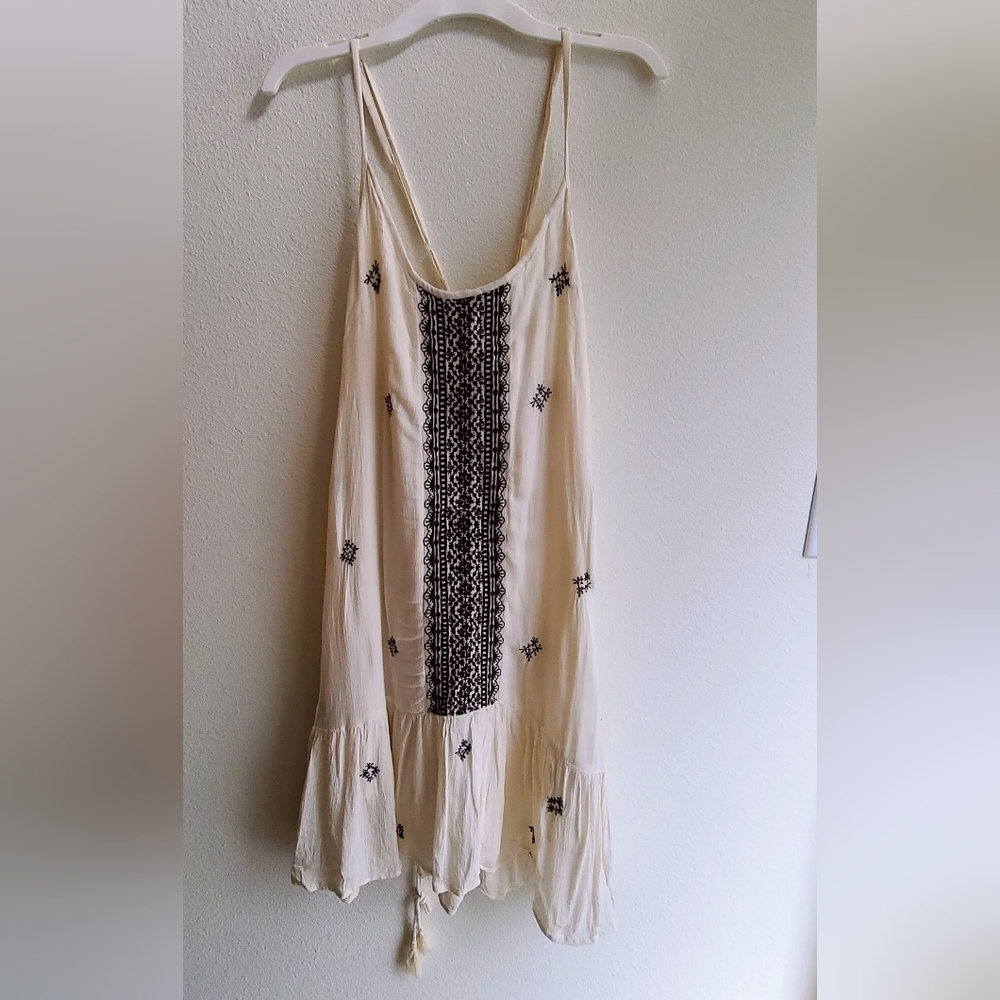 Embroidered Cream Dress